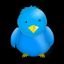 Twitter bird badge