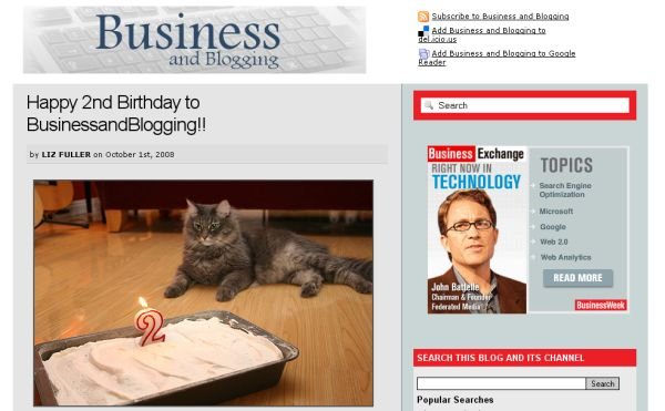 Business and Blogging screenshot